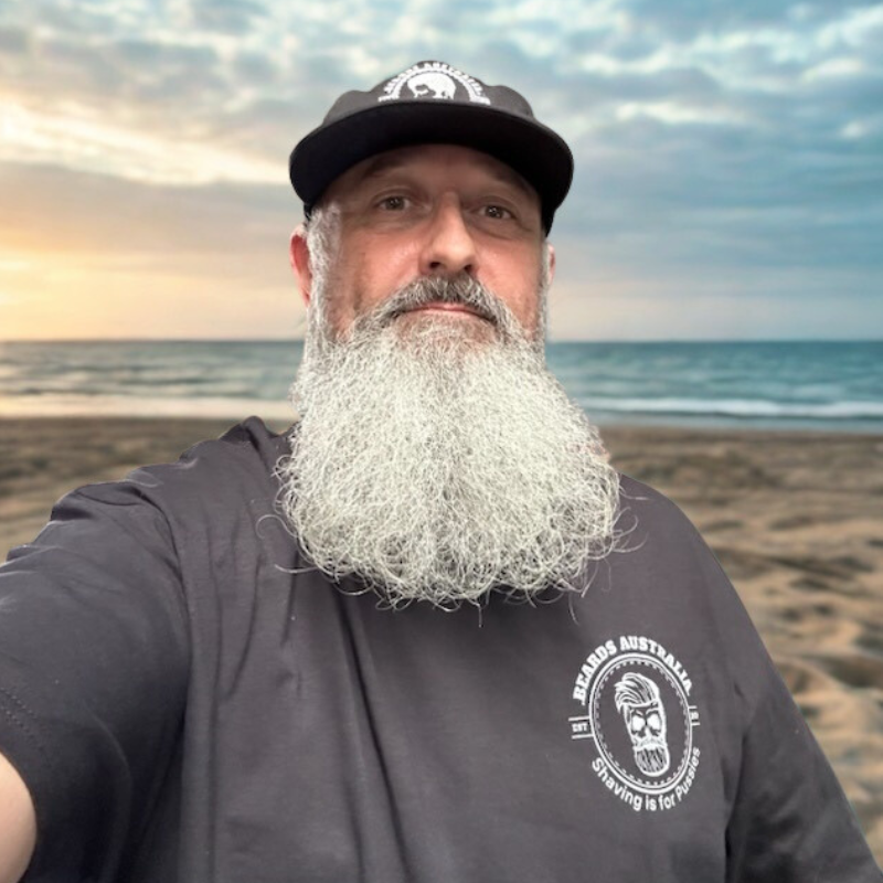 Beards Australia Skull Shaving is for Pussies T-Shirt - Image 3