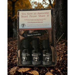 Pack of 3 Natural Beard Oils 15 ml each